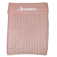 Dekentje met naam (Roze/Blauw)